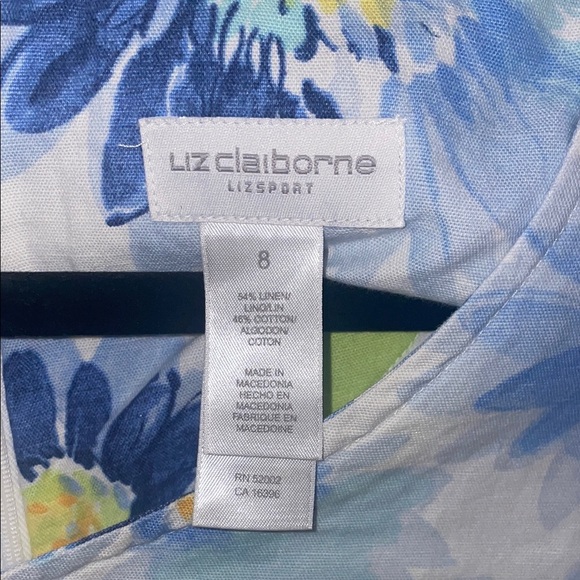 Liz Claiborne Blue and Yellow Halter Sundress - Picture 2 of 7